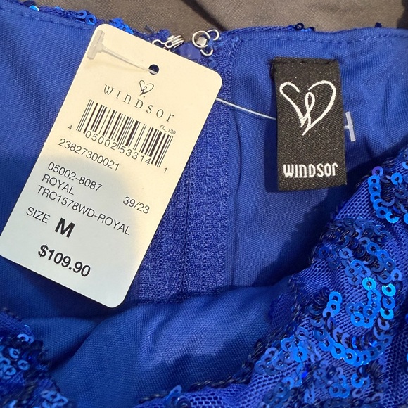 Windsor Royal Blue Sequin Maxi Prom Dress - Picture 4 of 4